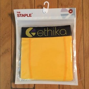 Men’s NEW Ethika Boxer Briefs - Solid Yellow